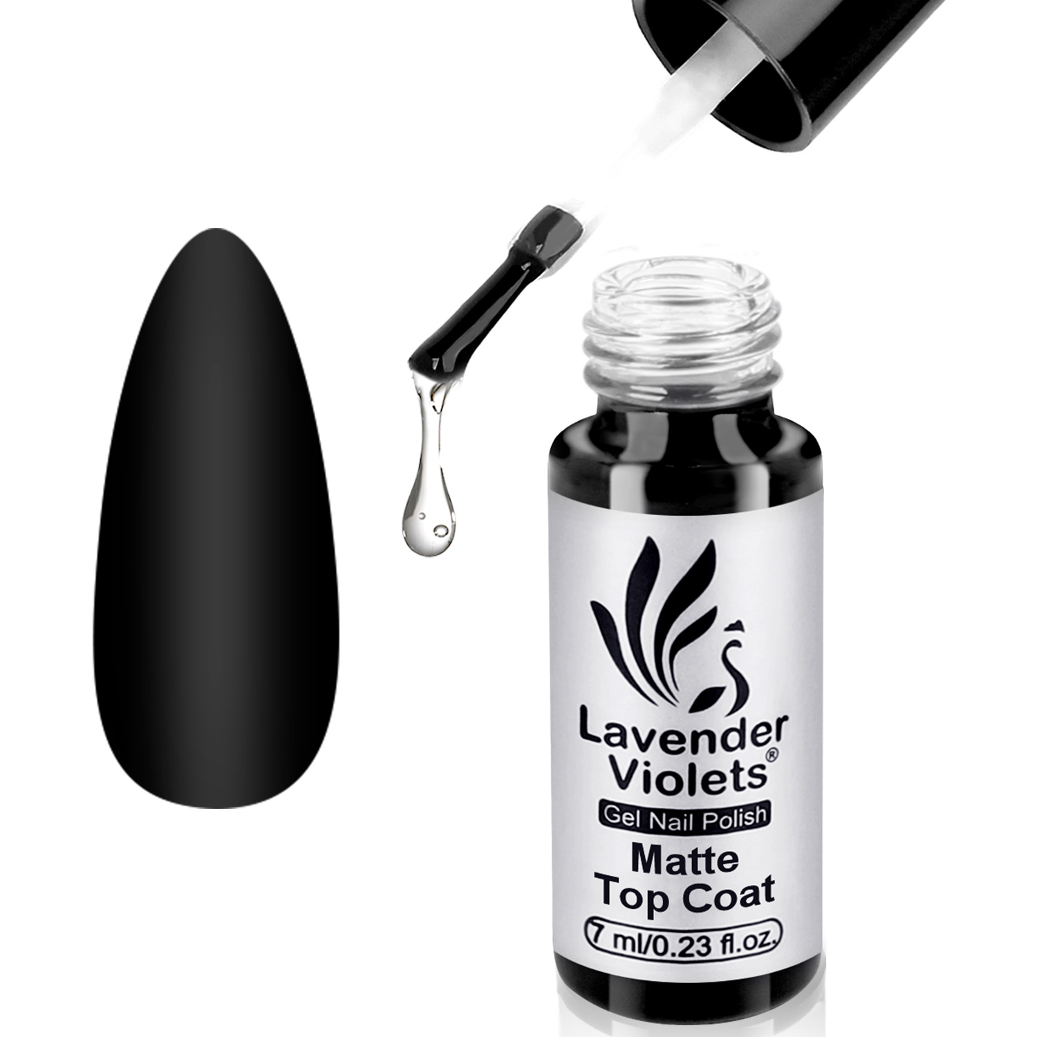 Nail Art Violet - 7ml No Wipe Matte Top Coat