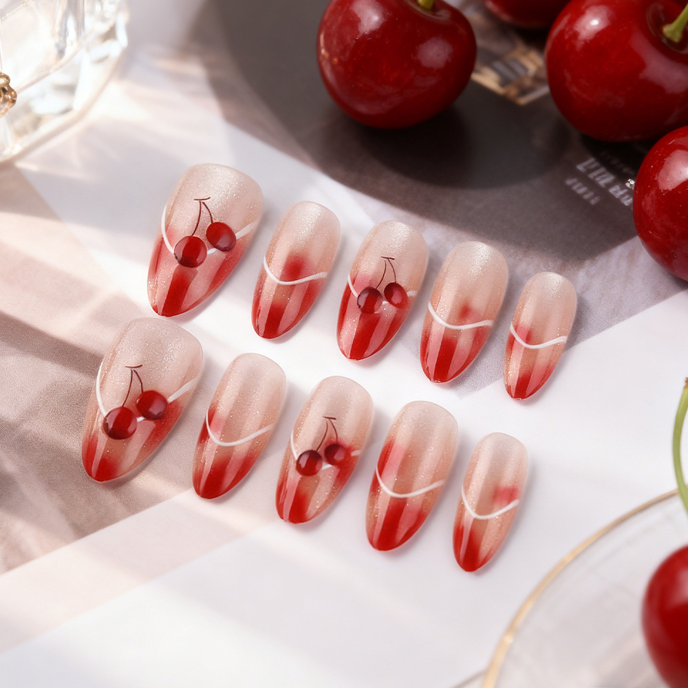 Nail Art Full Cat Eye - 24Pcs fake nail art, new French