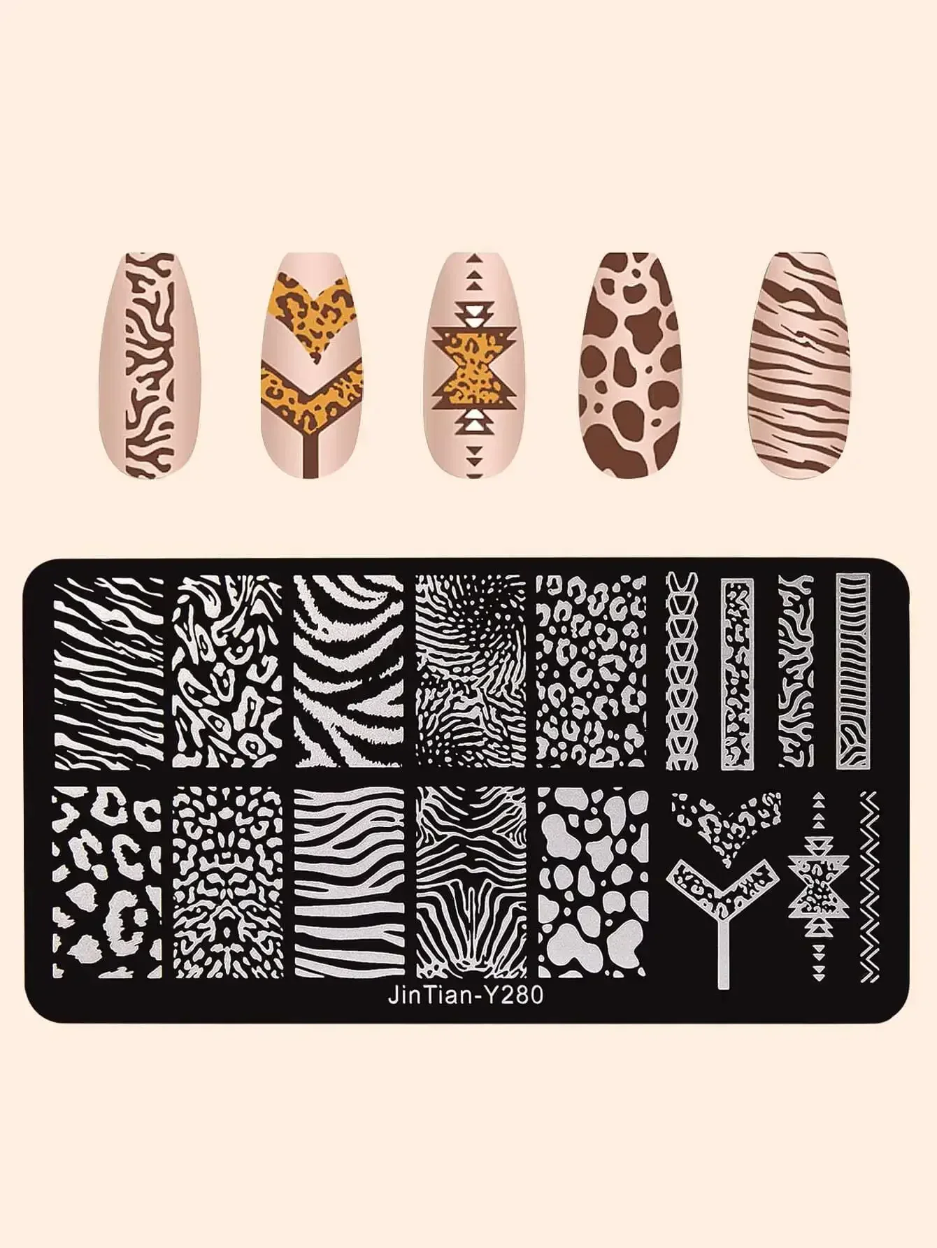 Nail Art Zebra Design - 1sheet Zebra Striped Gel Polish Design
