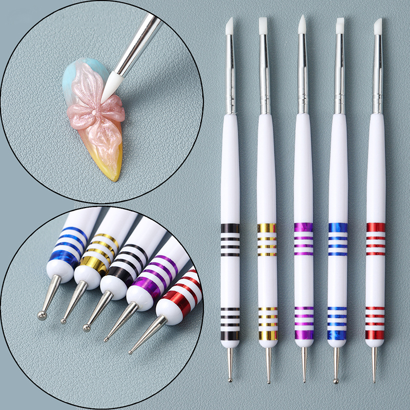 Nail Art Zone - Z. 5Pcs/Set 2-Way Silicone Nail Art