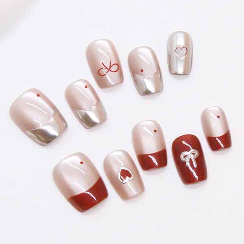 Nail Art Simple - 10 Pcs Women Handmade Press on