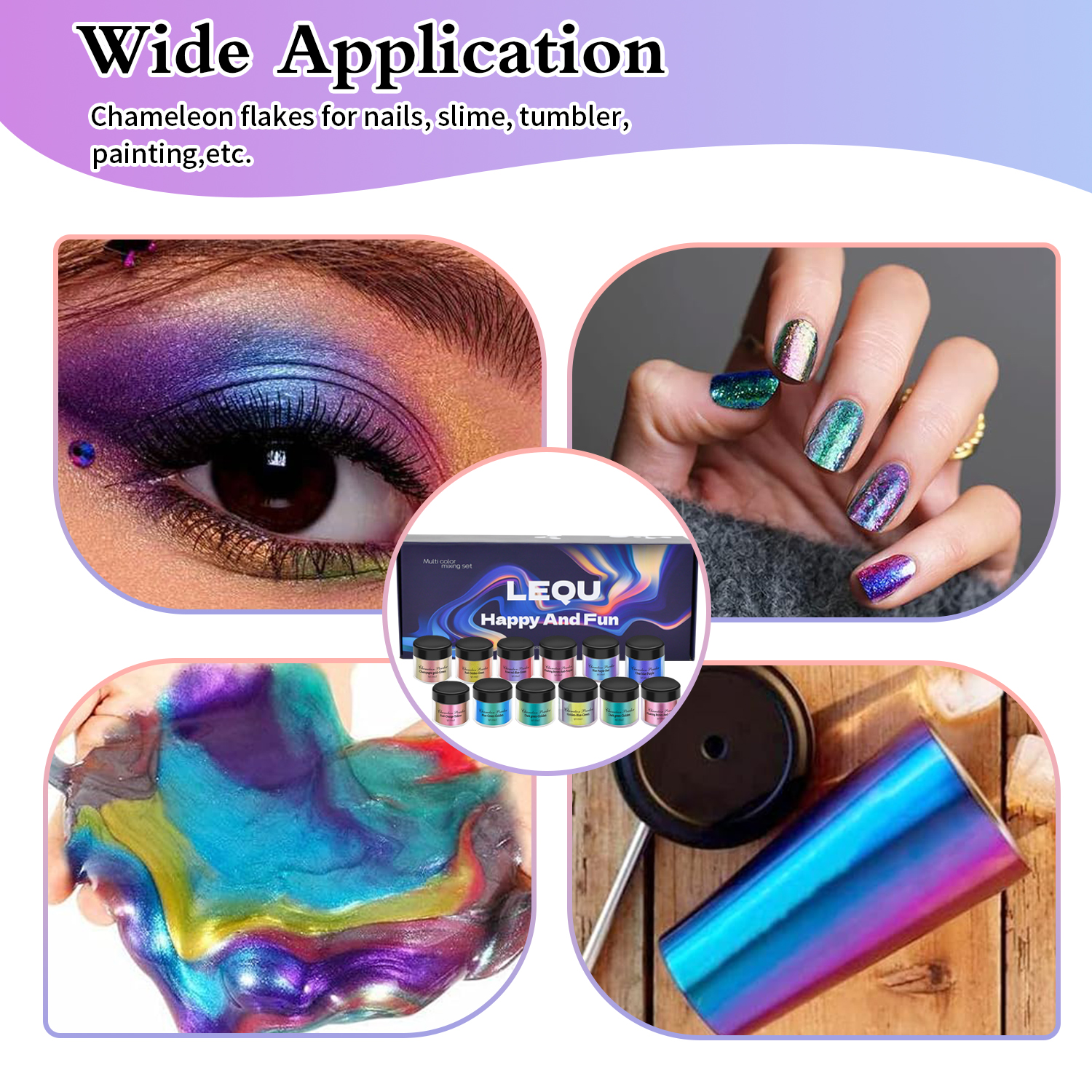 1 Set Chameleon Powder Nail Ch - Nail Glitter Chrome review and price