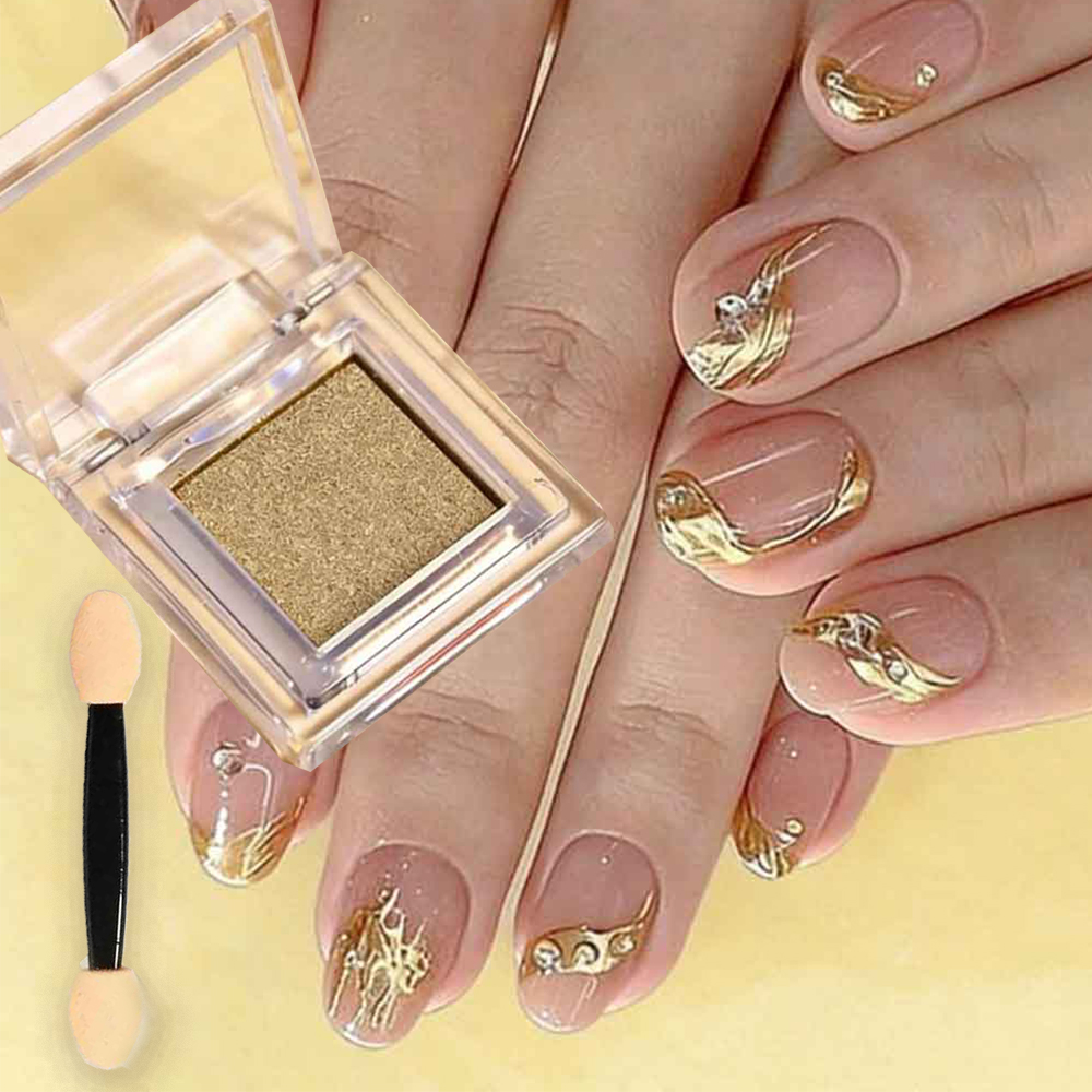 Solid Magic Mirror Gold Chrome - Nail Glitter Chrome review and price