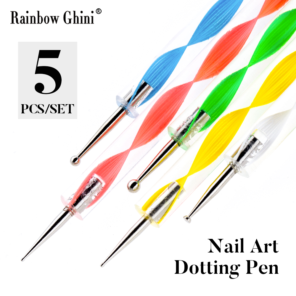 Rainbow Ghini 5pcs/set Round D - Nail Art Rainbow review and price