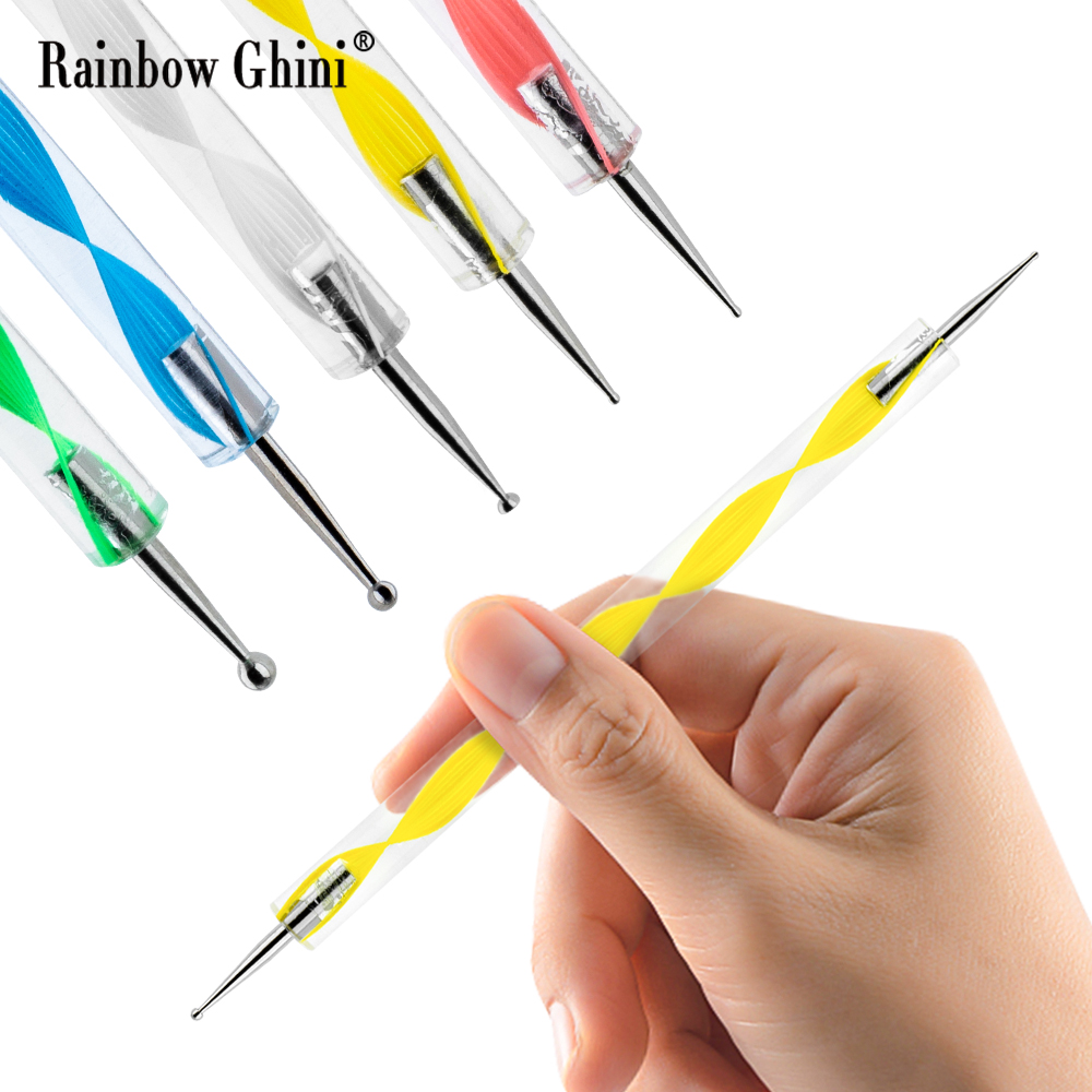 Rainbow Ghini 5pcs/set Round D - Nail Art Rainbow review and price