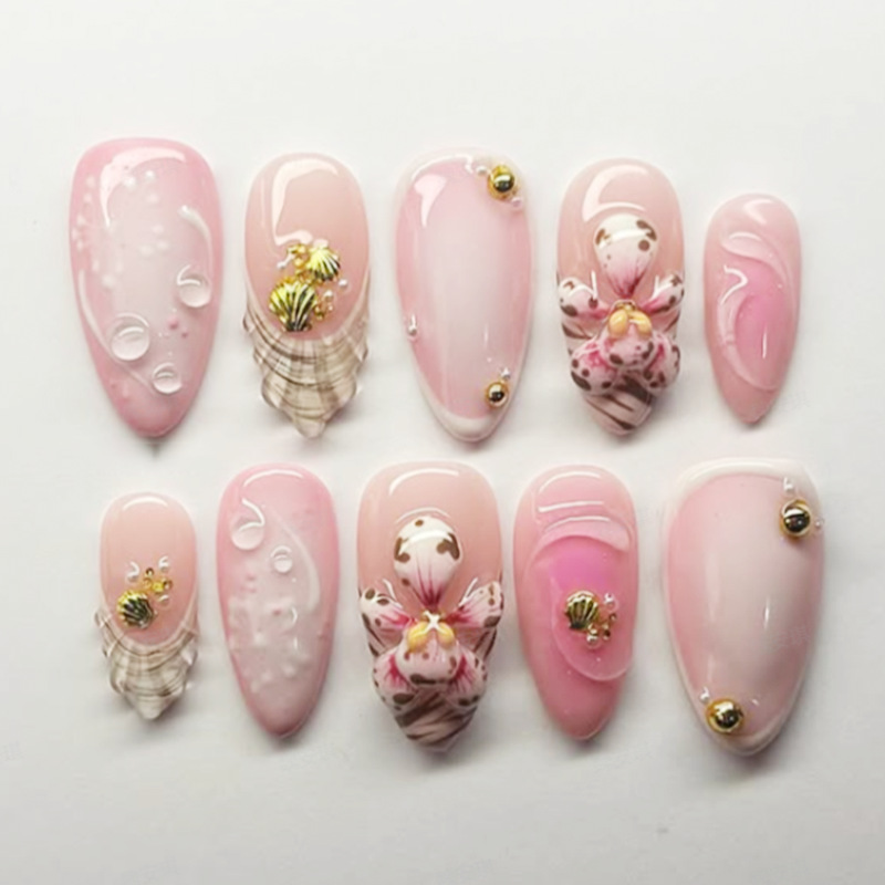 24pcs Cat Eye French Almond Pr - Nail Art Full Cat Eye review and price
