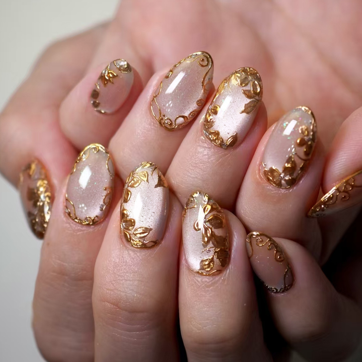 24pcs Gilded Flower Press on N - Nail Art Simple review and price