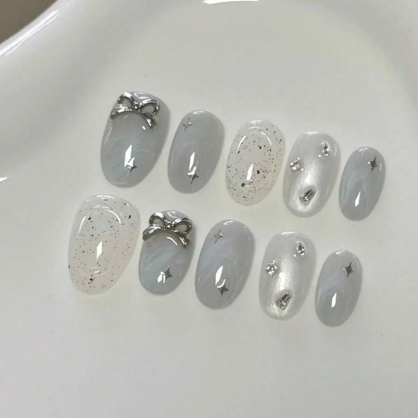 10 Pieces of Hand-Pressed Oval - Nail Art Strawberry review and price