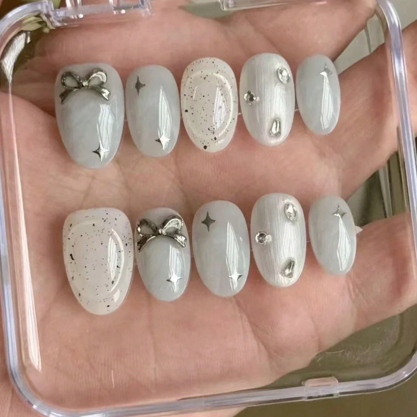 10 Pieces of Hand-Pressed Oval - Nail Art Strawberry review and price