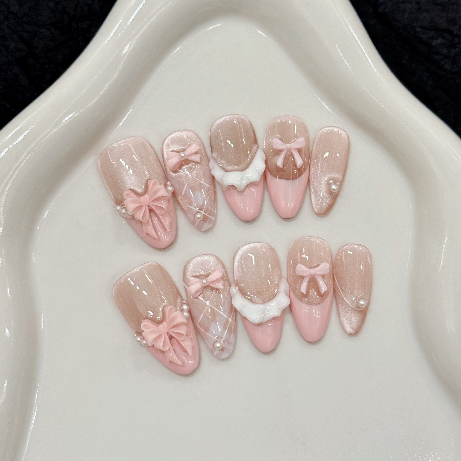 10pcs Handmade Press on Nails  - Nail Art Strawberry review and price