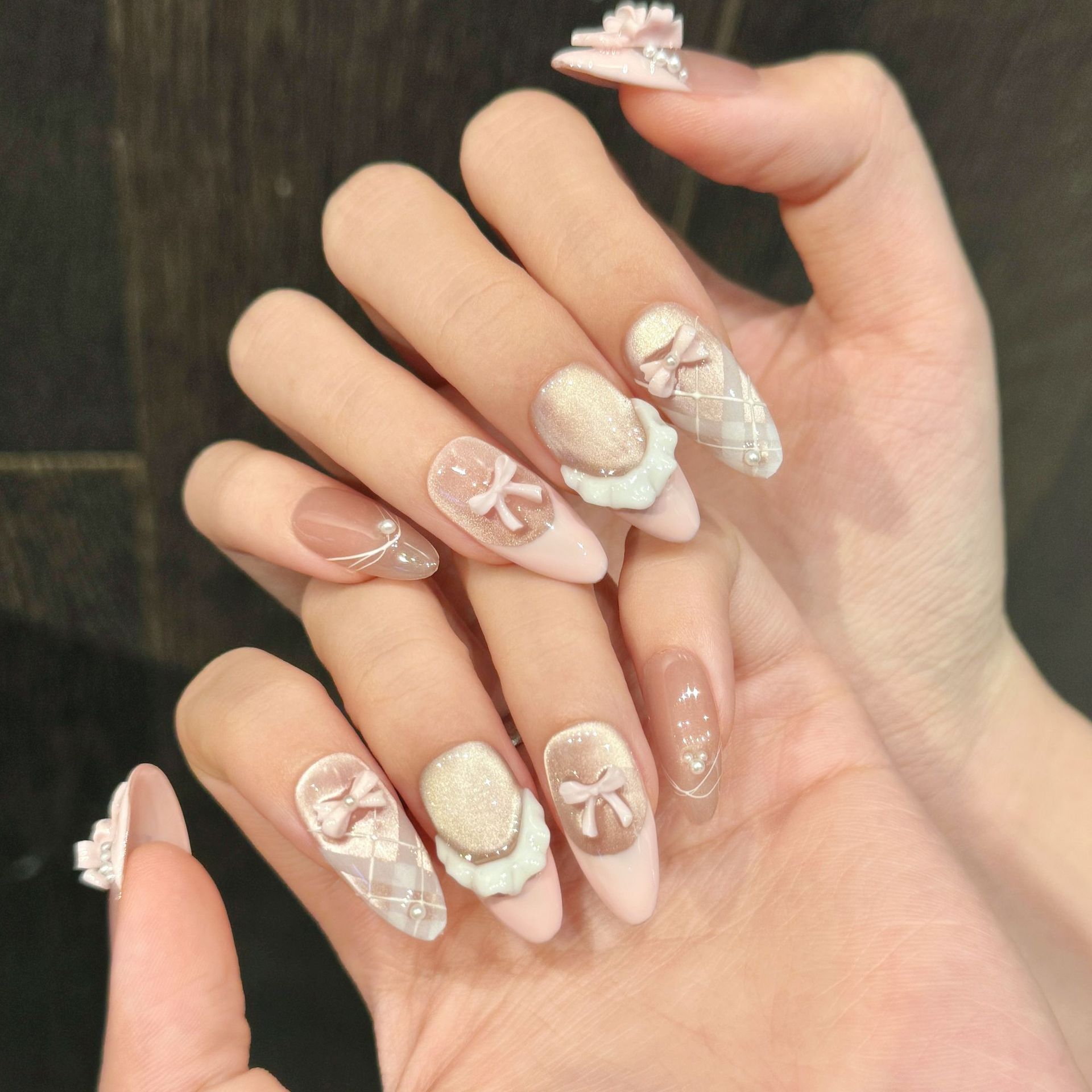10pcs Handmade Press on Nails  - Nail Art Strawberry review and price