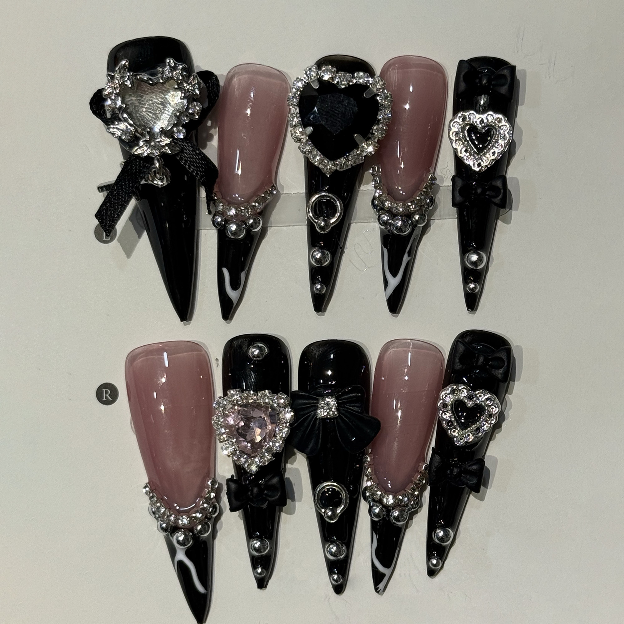 10pcs Cat Eye French Stiletto  - Nail Art Full Cat Eye review and price