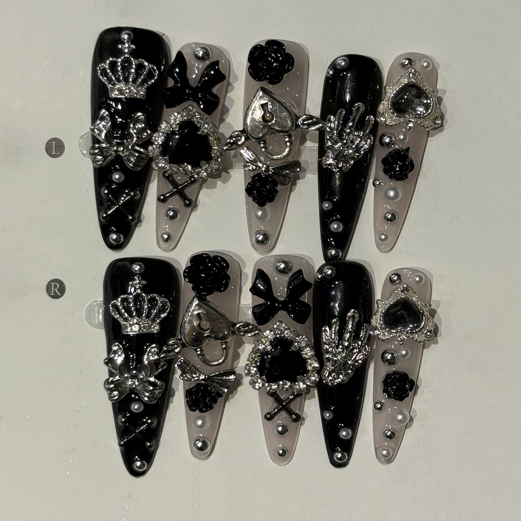 10pcs Cat Eye French Stiletto  - Nail Art Full Cat Eye review and price