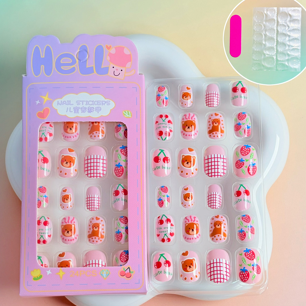 24Pcs/Box Lovely Red Cherry St - Nail Art Strawberry review and price