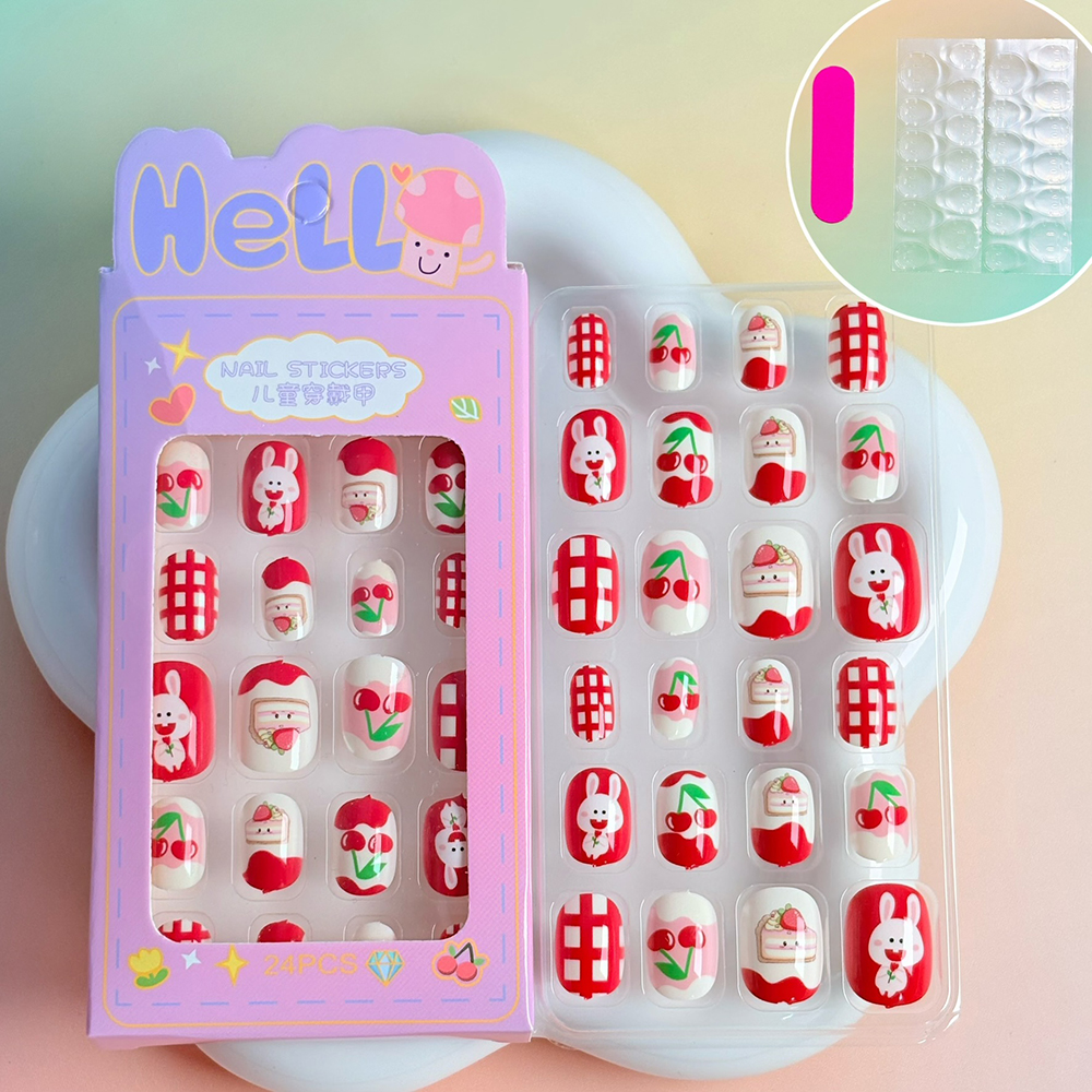 24Pcs/Box Lovely Red Cherry St - Nail Art Strawberry review and price