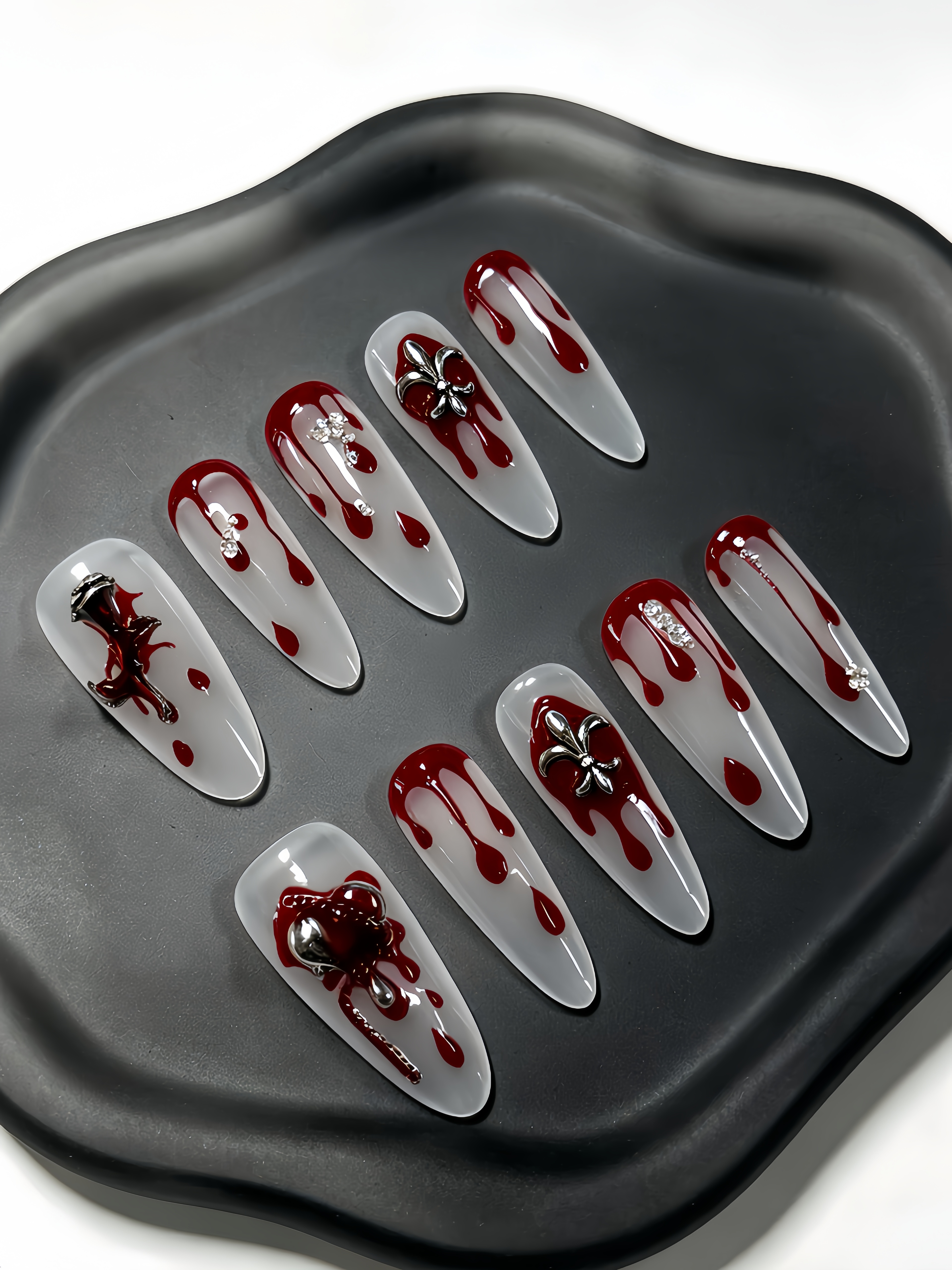 10 Long Waterdrop-Shaped Press - Nail Art Simple review and price
