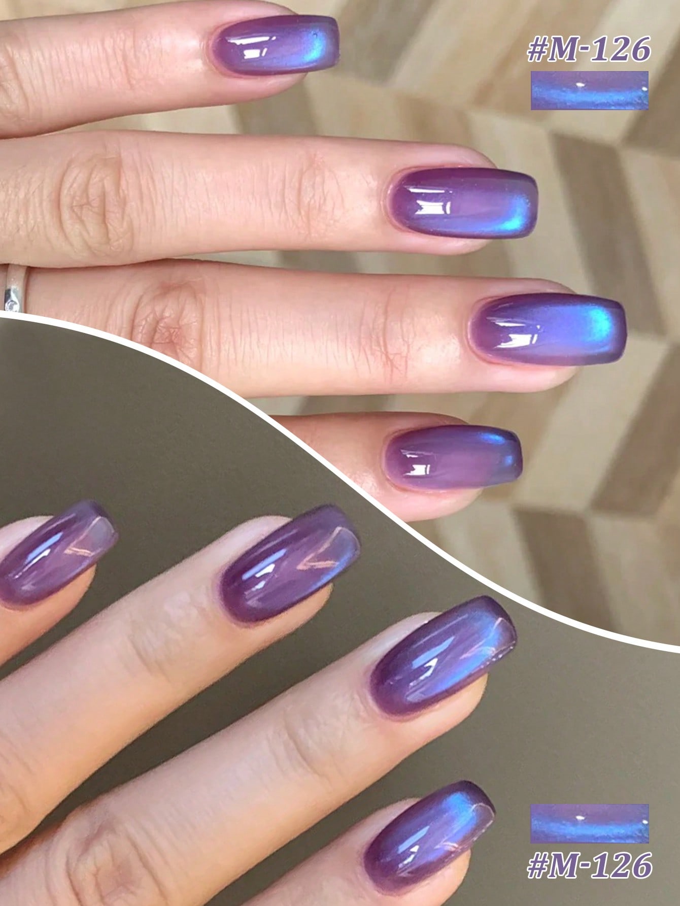 1PC Aurora Purple Cat Eye Gel  - Nail Art Violet review and price