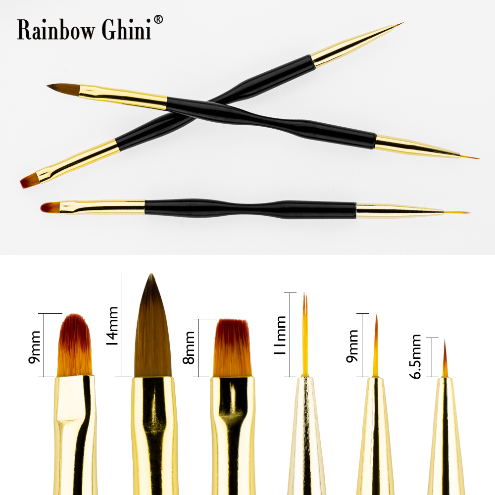 Rainbow Ghini 3Pcs/Set Dual He - Nail Art Rainbow review and price
