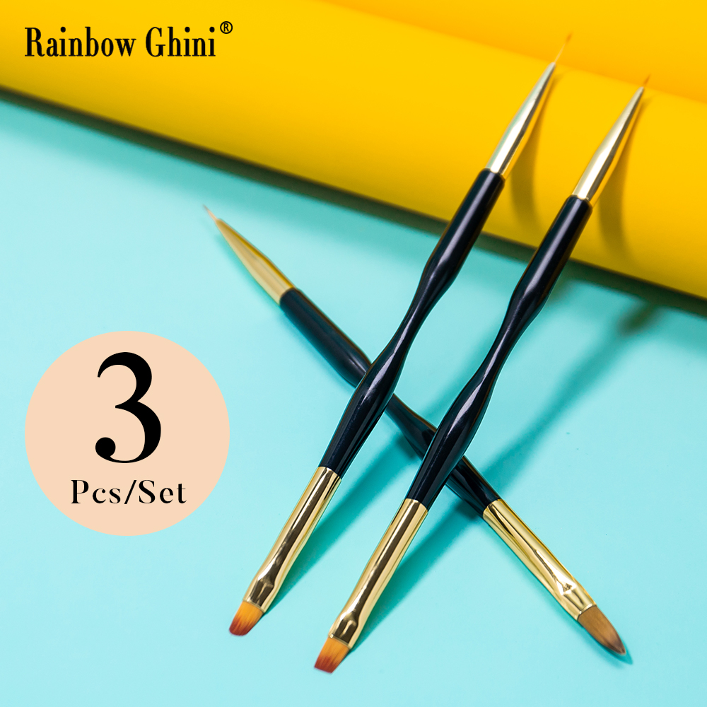 Rainbow Ghini 3Pcs/Set Dual He - Nail Art Rainbow review and price