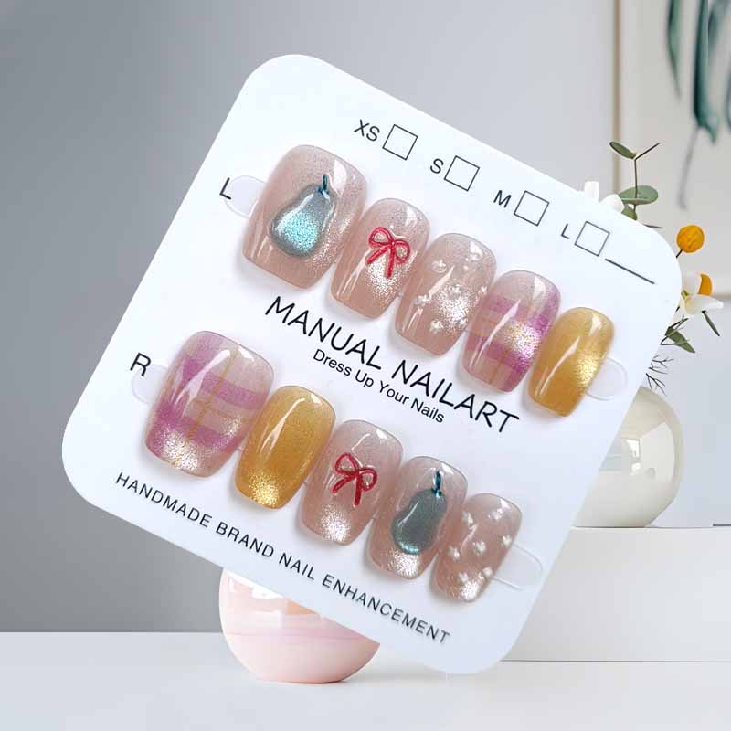 10 Pcs 3D Colorful Cat Eye's P - Nail Art Strawberry review and price