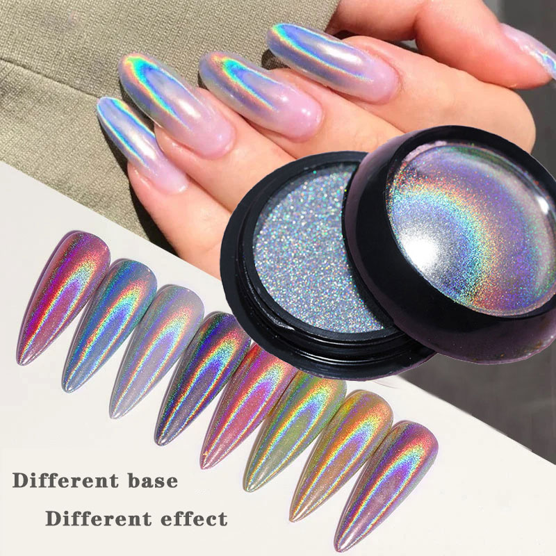 6 Colors Chrome Laser Nail Pow - Nail Glitter Chrome review and price