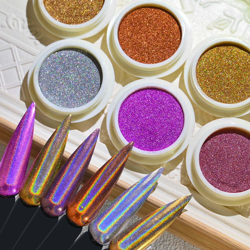 6 Colors Chrome Laser Nail Pow - Nail Glitter Chrome review and price