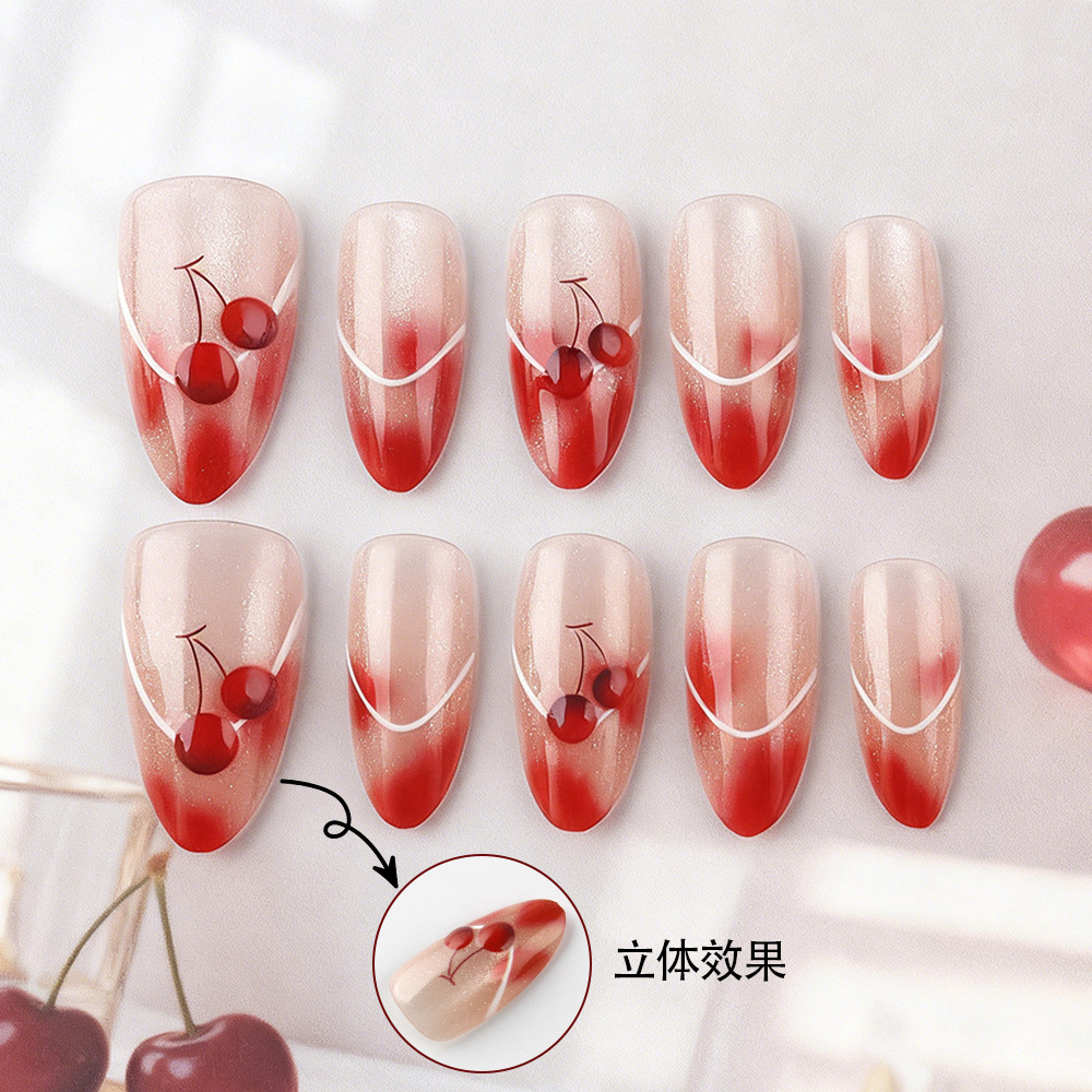 24Pcs fake nail art, new Frenc - Nail Art Full Cat Eye review and price