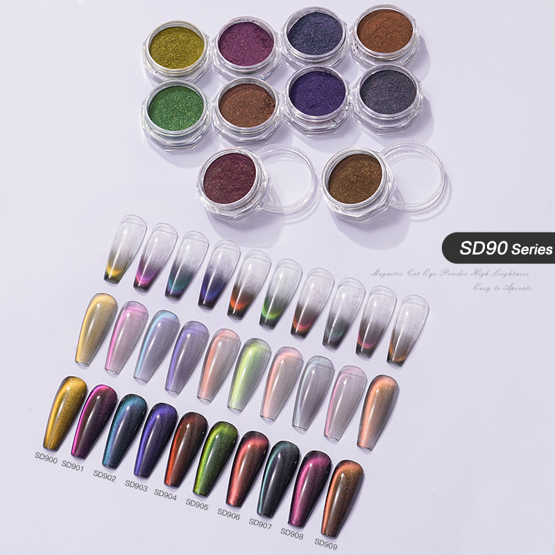 HNDO 10 Color Cat Eye Magnetic - Nail Glitter Chrome review and price