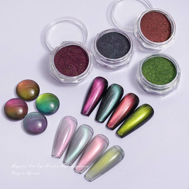 HNDO 10 Color Cat Eye Magnetic - Nail Glitter Chrome review and price