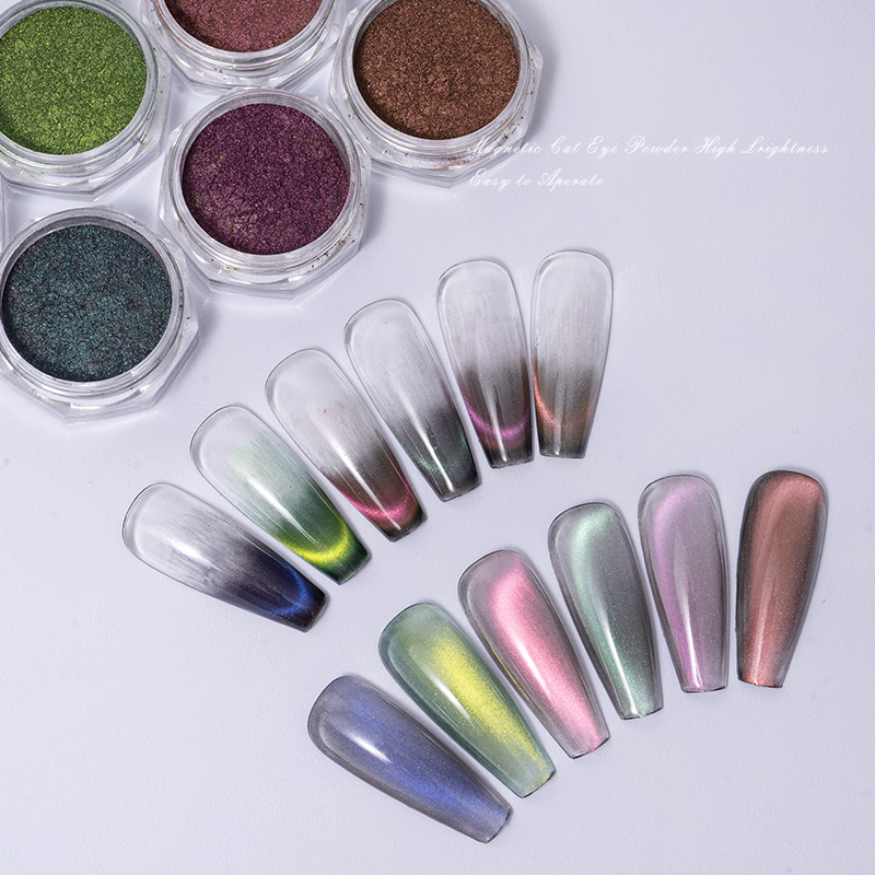 HNDO 10 Color Cat Eye Magnetic - Nail Glitter Chrome review and price