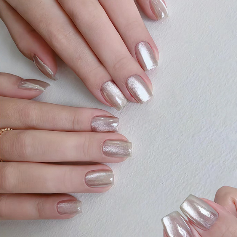 30Pcs Short Press On Nails Aur - Nail Art Full Cat Eye review and price