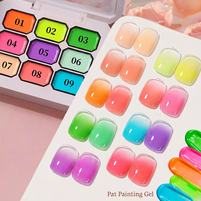 Summer Nine-Square Neon Nail G - Nail Art Rainbow review and price