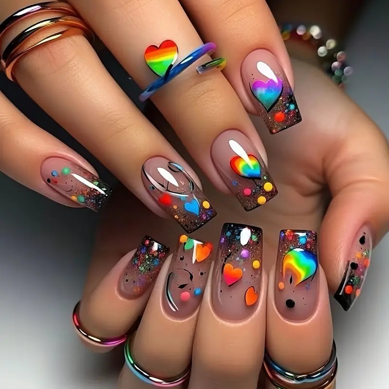 24PCS Nude Press on Nails Shor - Nail Art Rainbow review and price