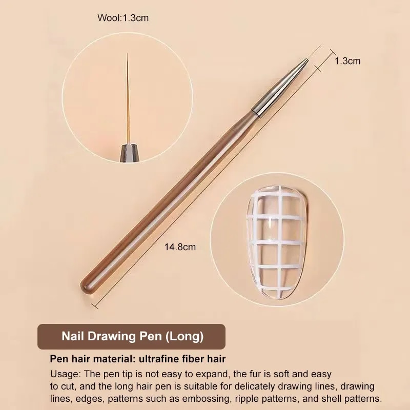 9PCS UV Gel Nail Brush Liner D - Nail Art Rame review and price