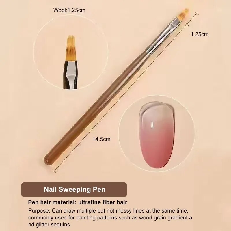 9PCS UV Gel Nail Brush Liner D - Nail Art Rame review and price