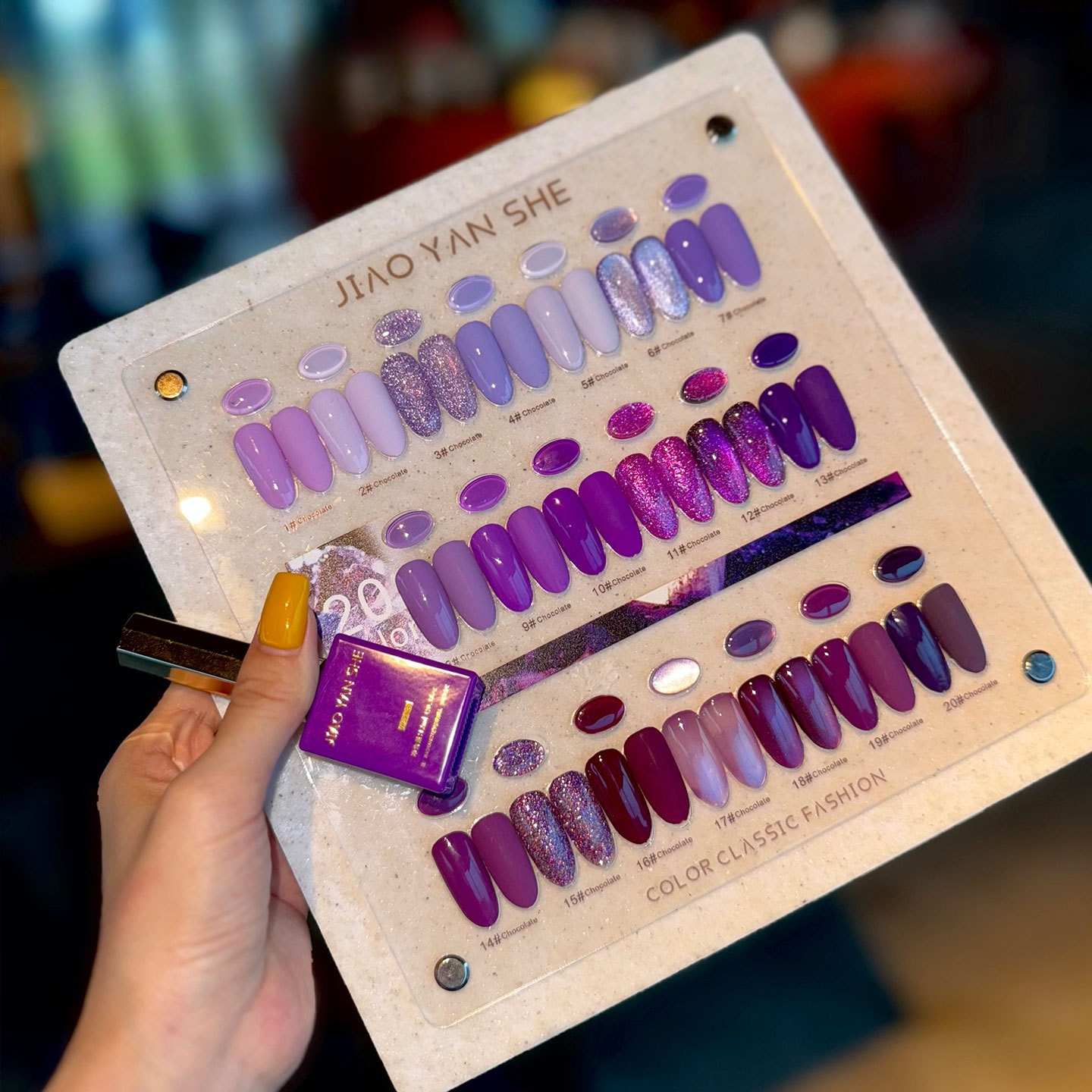 20Pcs/Set Purple Green Blue Co - Nail Art Violet review and price