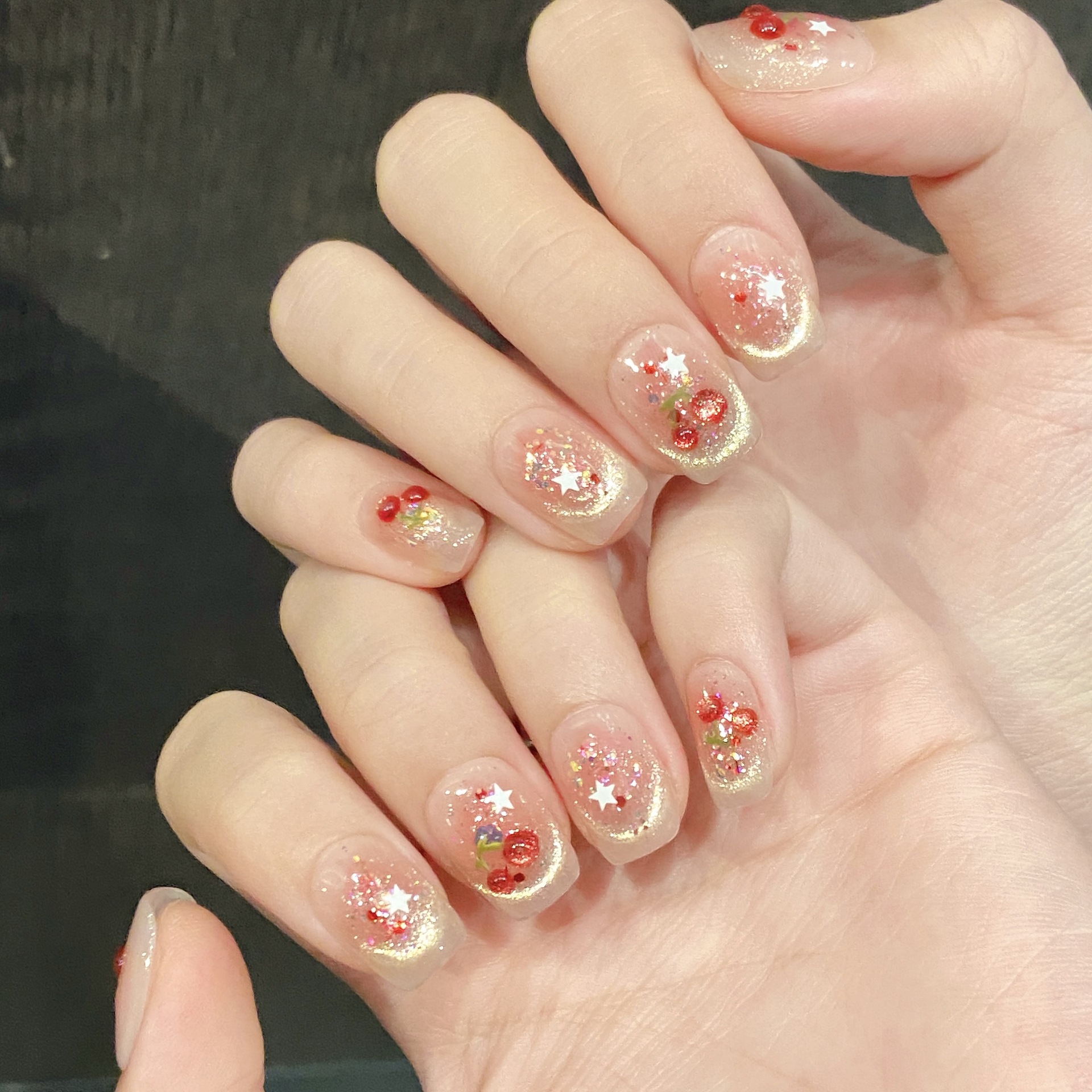 10pcs Sweet Cherry Press On Na - Nail Art Strawberry review and price