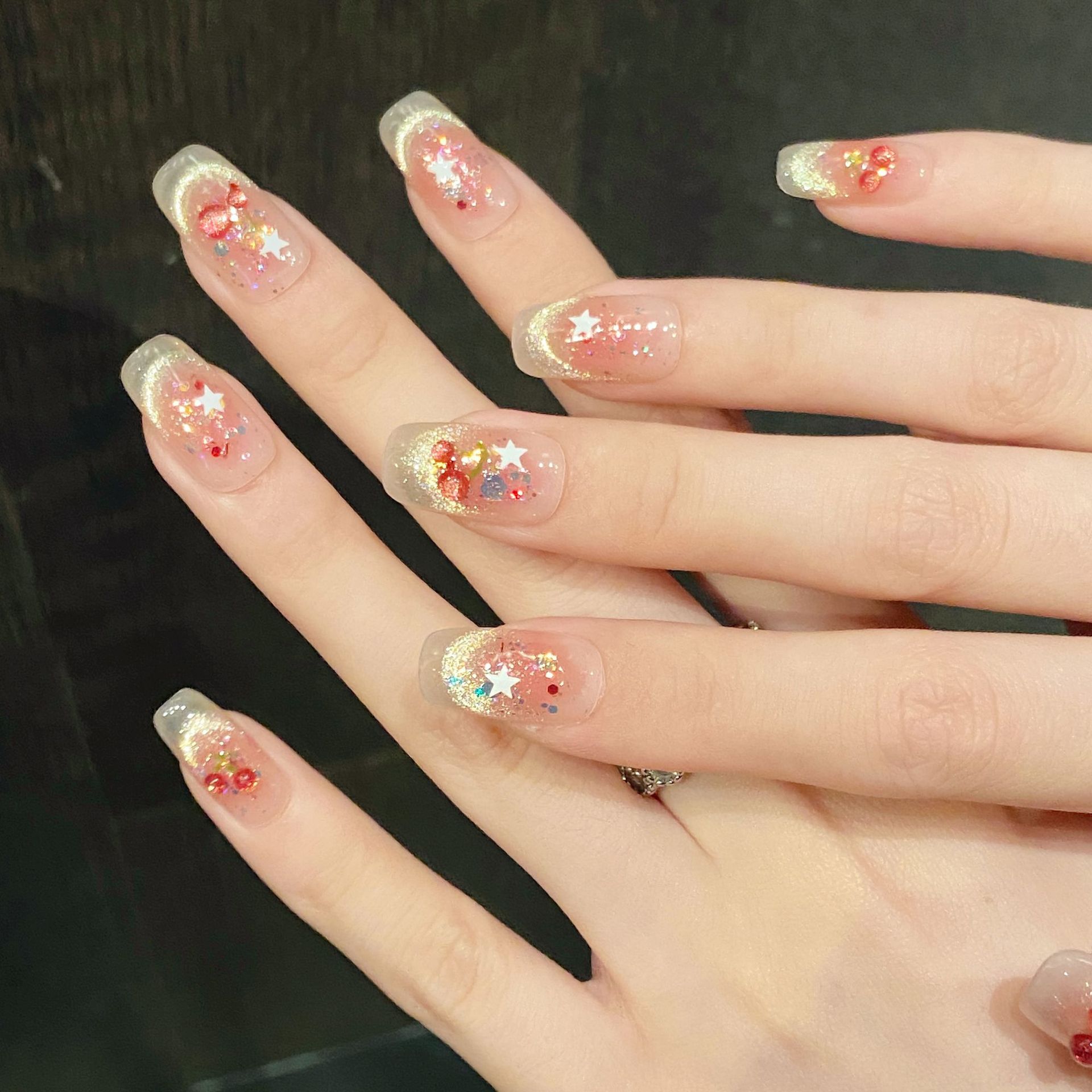 10pcs Sweet Cherry Press On Na - Nail Art Strawberry review and price