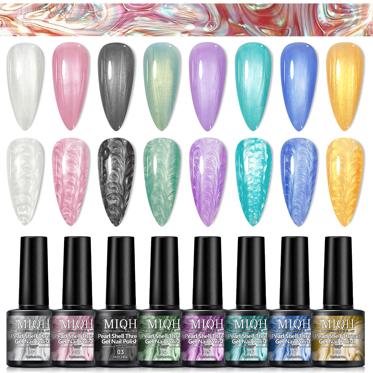 7ml Pearl Gel Nail Polish Set, - Nail Art Violet review and price