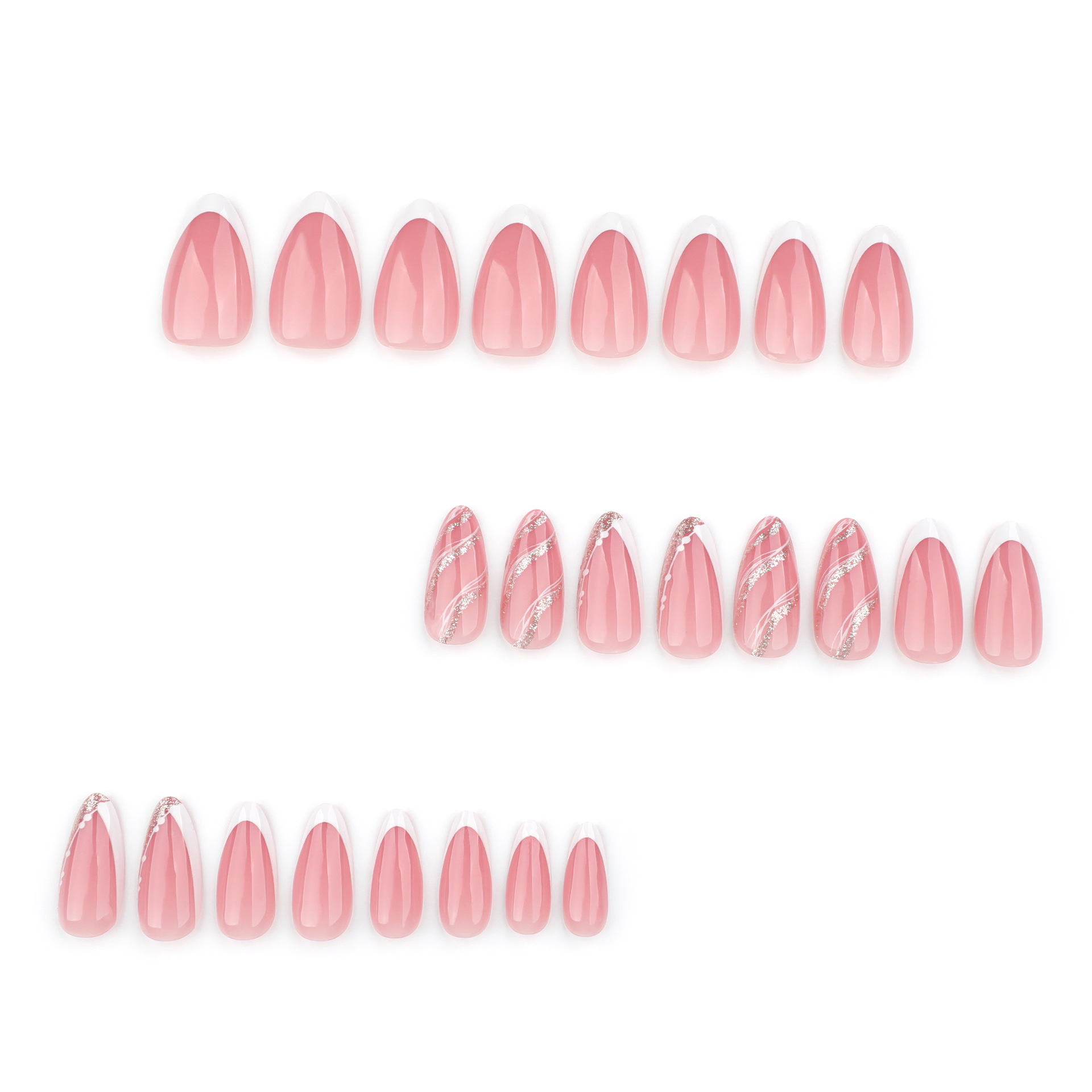 French white glitter wearing n - Nail Art Simple review and price