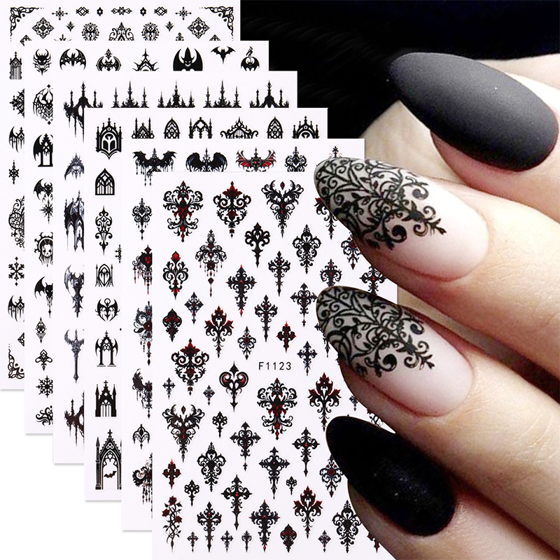 Gothic Black Sticker For Nails - Nail Art Simple review and price