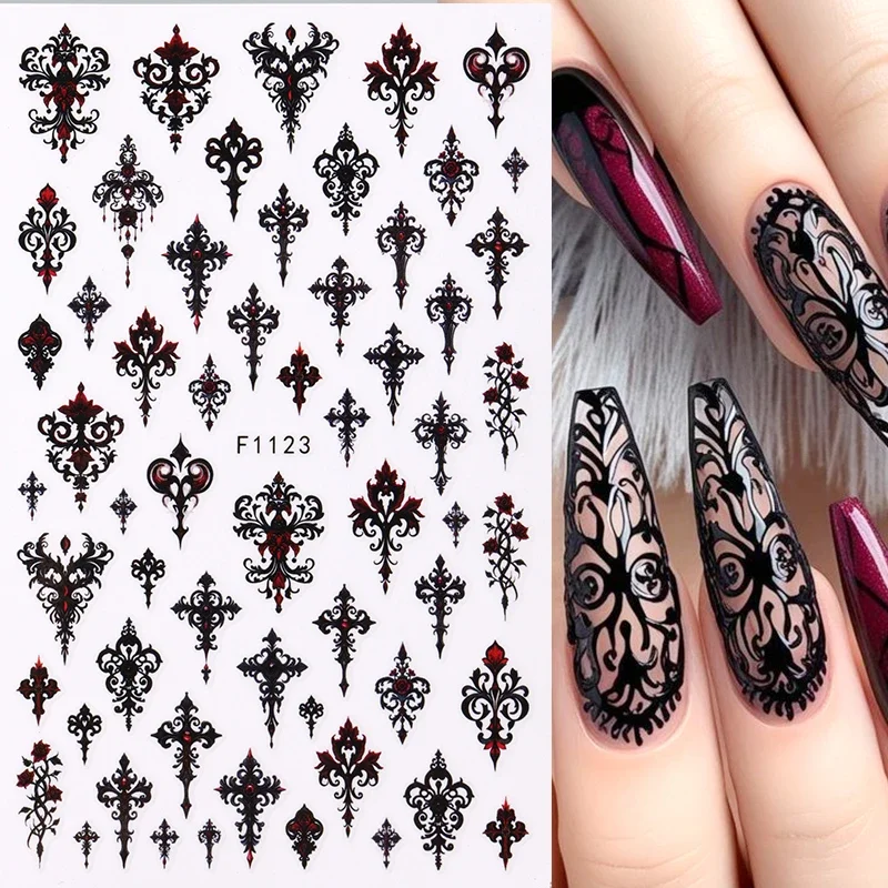 Gothic Black Sticker For Nails - Nail Art Simple review and price