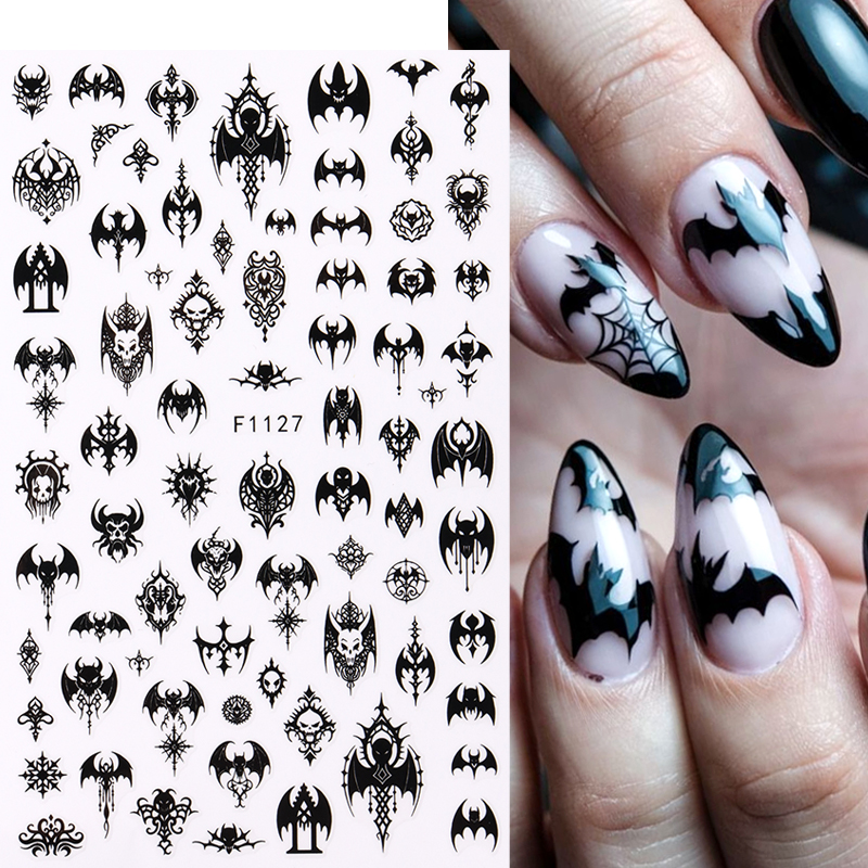 Gothic Black Sticker For Nails - Nail Art Simple review and price
