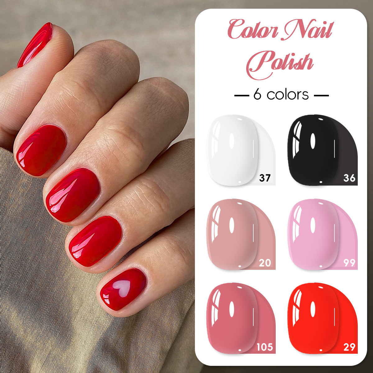 6Pcs Solid Gel Nail Polish Set - Nail Art Violet review and price