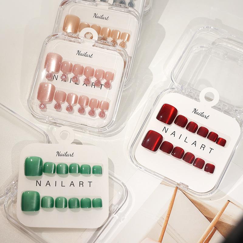 10 Pcs/Box French Fake Nails G - Nail Art Full Cat Eye review and price