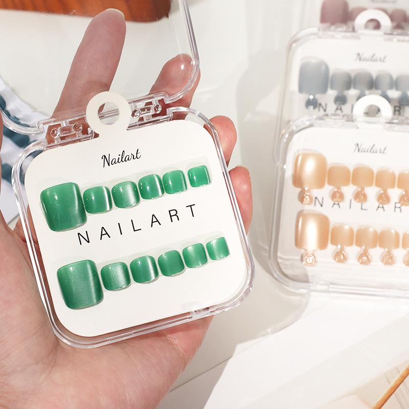 10 Pcs/Box French Fake Nails G - Nail Art Full Cat Eye review and price