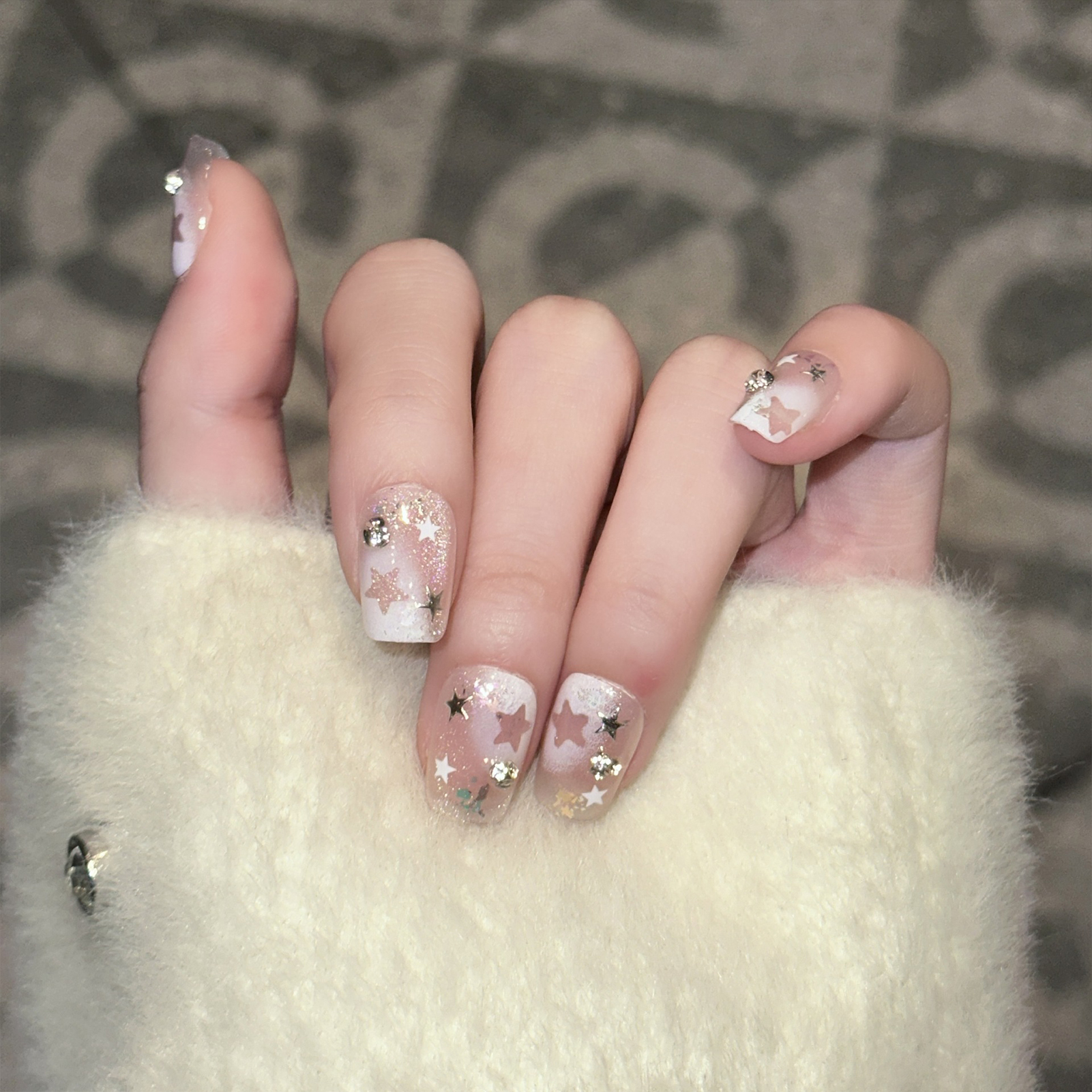 10PCS Short Square Fake Nails  - Nail Art Strawberry review and price