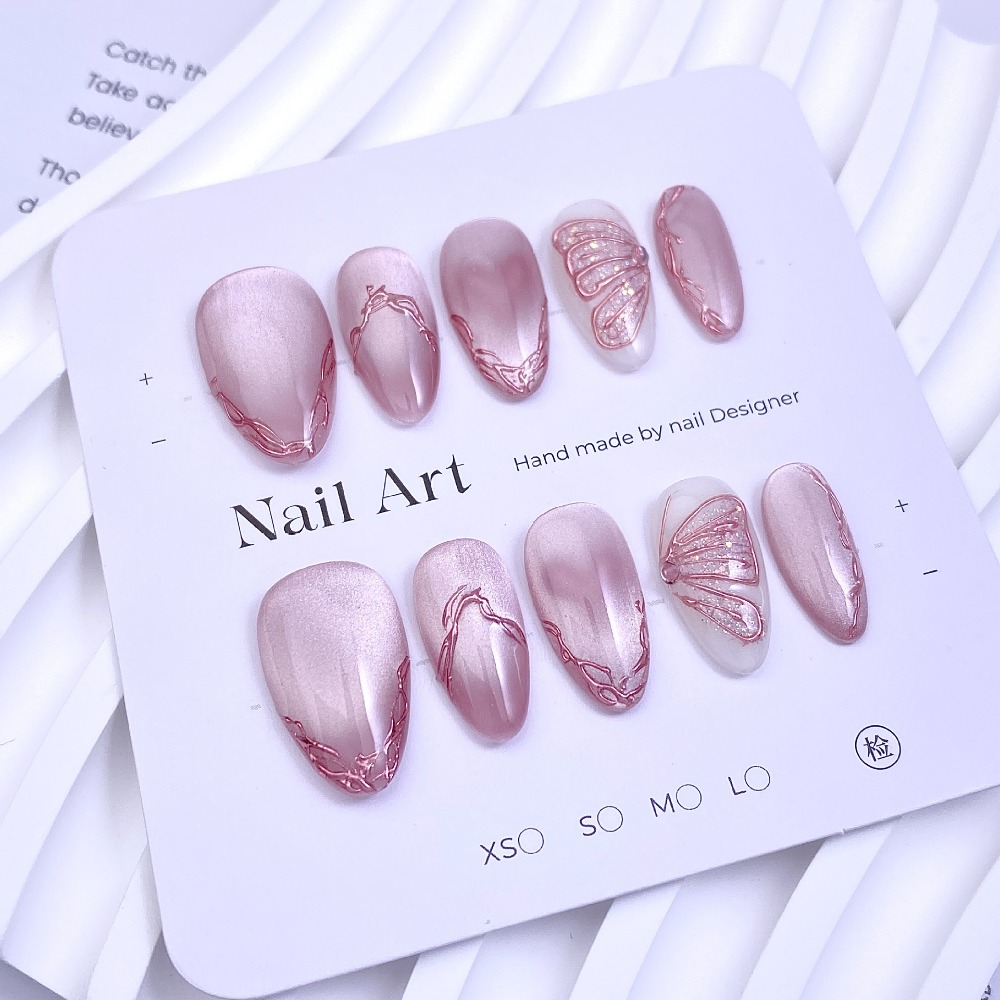 10 Pieces Gentle Sweet Pink Fr - Nail Glitter Chrome review and price