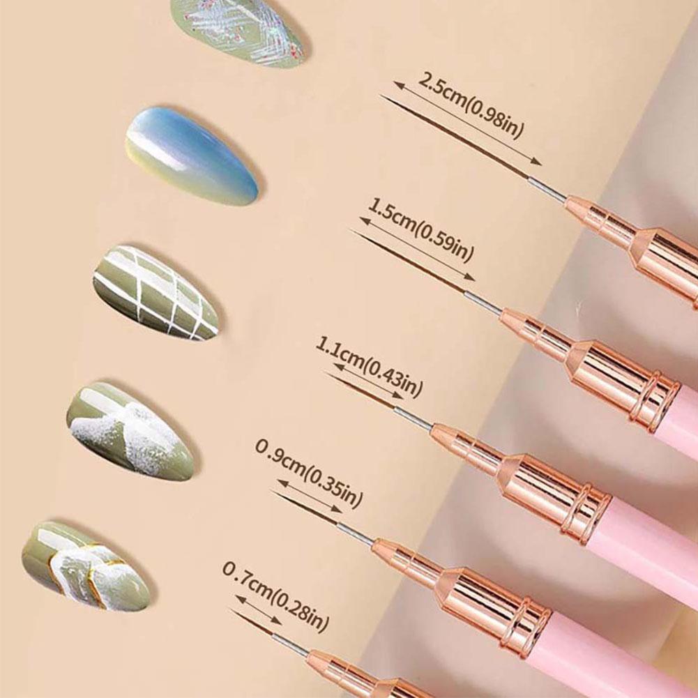 5pcs Nail Art Liner Brush Set  - Nail Art Rame review and price