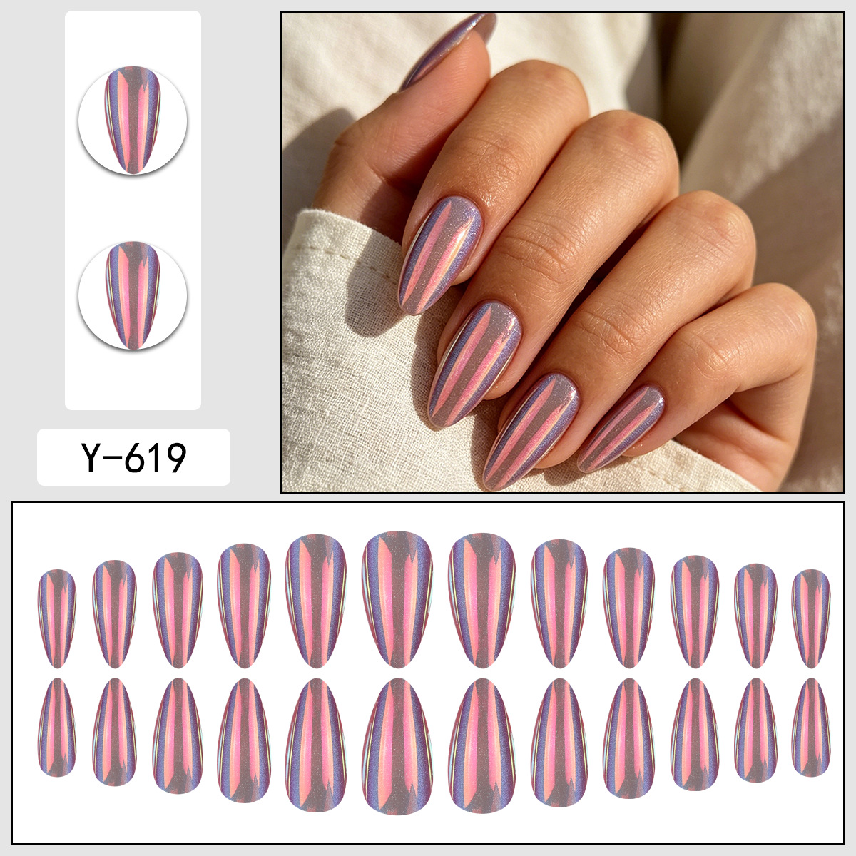 24Pcs fake nail art patches, p - Nail Art Full Cat Eye review and price